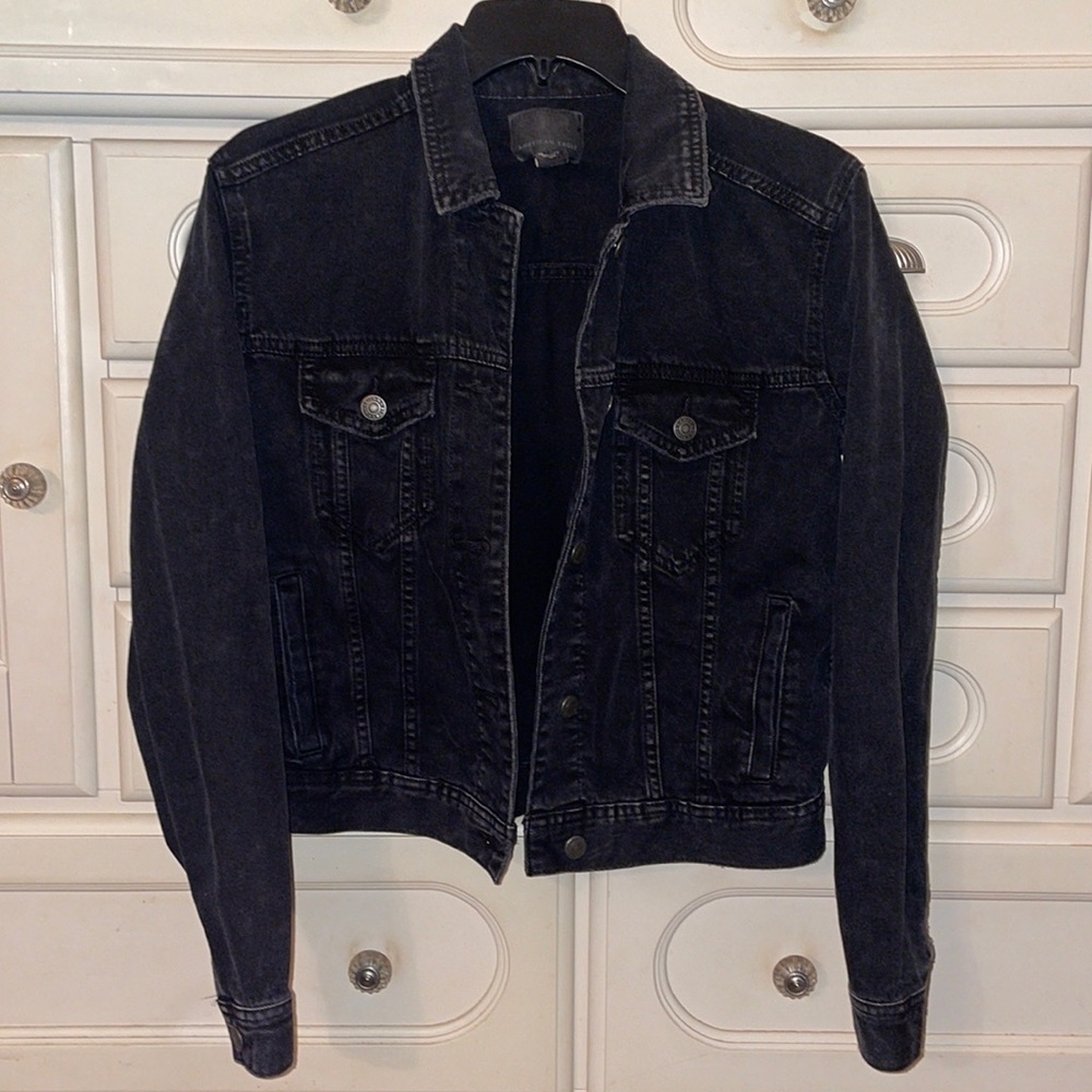 Black wash jean jacket
